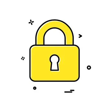 Lock safe security icon vector design 스톡 일러스트