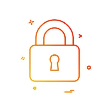 Lock safe security icon vector design 스톡 일러스트