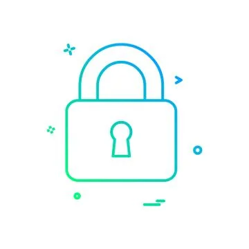 Lock safe security icon vector design Stock Illustration