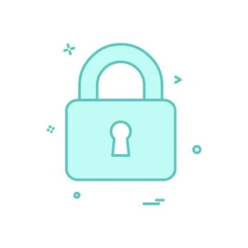 Lock safe security icon vector design Stock Illustration