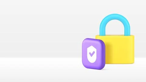 Lock safety security privacy identity checking login access authentication ba Stockillustratie