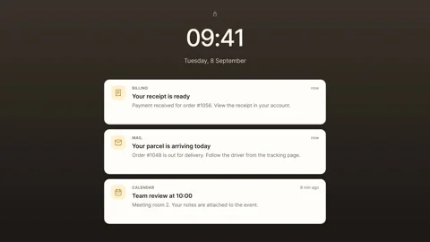 Lock screen daily updates landscape Stock-Footage 345614123