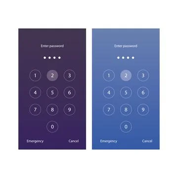 Lock screen icon in smartphone. Vector illustration eps 10 Stock Illustration