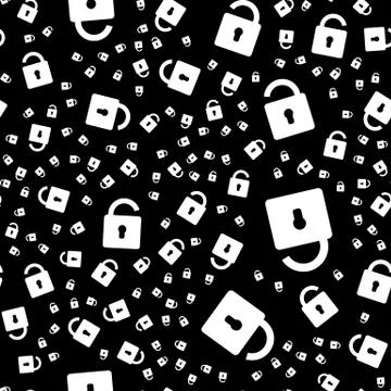 Lock seamless pattern Stock Illustration