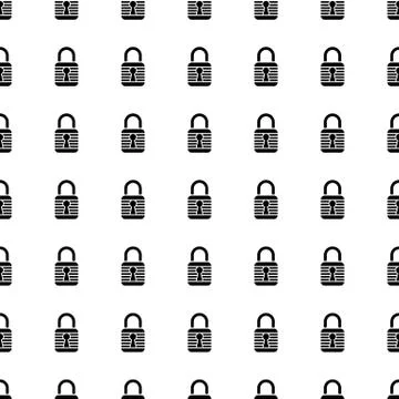 Lock seamless pattern. Vector Stock Illustration
