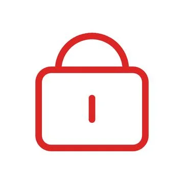 Lock Secure Color Line Icon Editable Stroke Vector Symbol Illustrazione stock