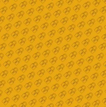 Lock secure pattern line illustration graphic. イラスト素材