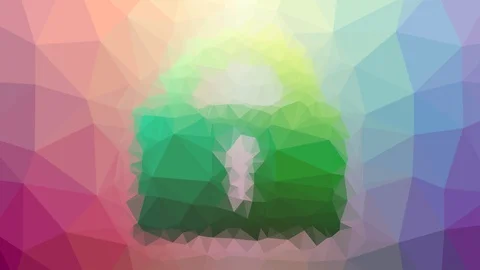 Lock secure private safe dissolving weird tessellating looping animated polyg Stock Footage 109242241