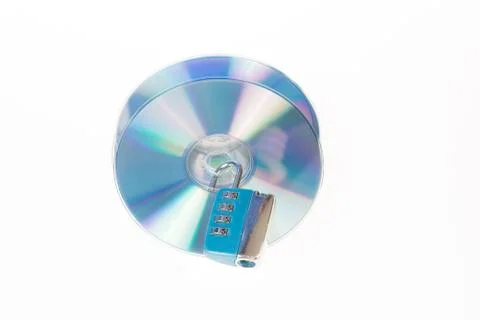Lock, Security, CD or dvd means protection of your data Stock Photos
