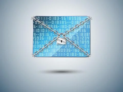 Lock security with chain Illustration