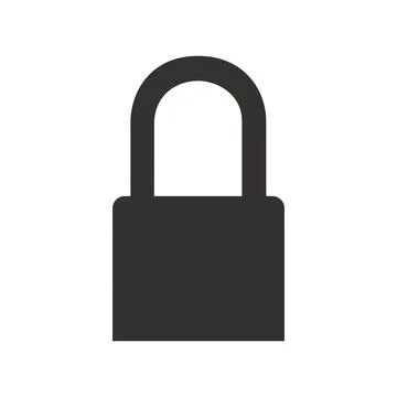 Lock security icon vector symbol. Protection privacy key padlock with keyhole Stock Illustration