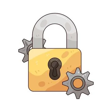 Lock setting illustration Stock Illustration