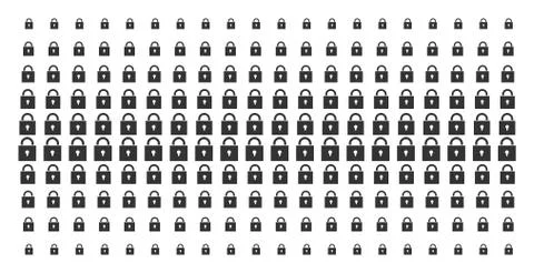Lock Shape Halftone Array Stockillustratie