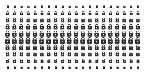 Lock Shape Halftone Array Stockillustratie