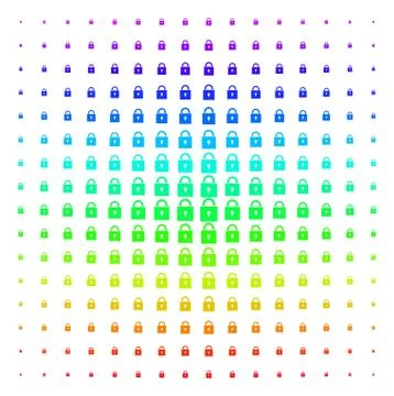 Lock Shape halftone Spectral grid Stockillustratie