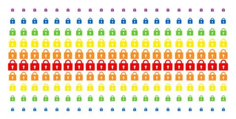 Lock Shape Halftone Spectrum Array イラスト素材