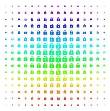 Lock Shape halftone Spectrum grid イラスト素材