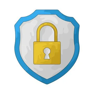 Lock shield illustration 스톡 일러스트