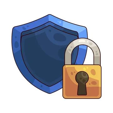 Lock shield illustration Illustrazione stock