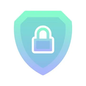 Lock shield logo design template icon Stock Illustration