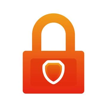 Lock shield logo design template icon Stock Illustration
