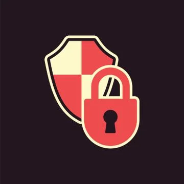 Lock shield protection vector Stock-Illustration