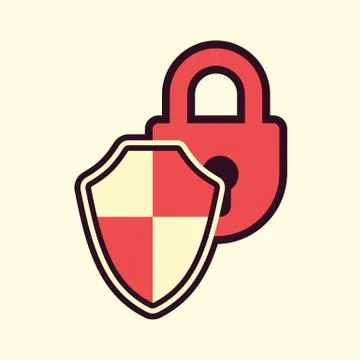 Lock shield protection vector Stock Illustration