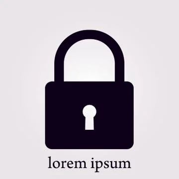 Lock sign symbol. Illustrazione stock