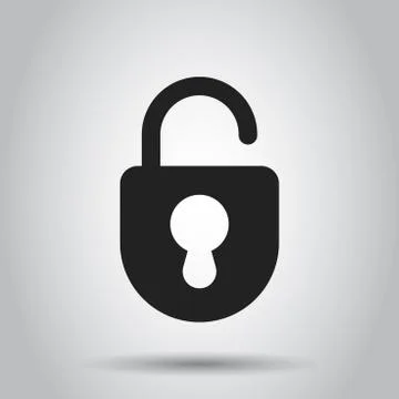 Lock sign vector icon. Padlock locker illustration. Business concept simple f Stock Illustration