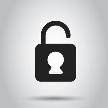 Lock sign vector icon. Padlock locker illustration. Business concept simple f Illustrazione stock