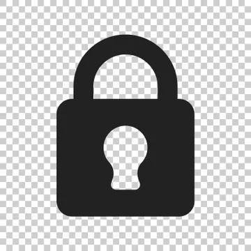 Lock sign vector icon. Padlock locker illustration. Business concept simple f Stock Illustration