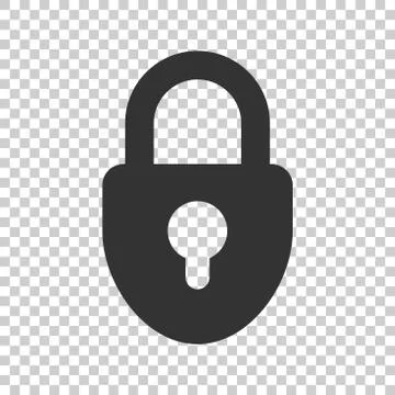 Lock sign vector icon. Padlock locker illustration. Business concept simple f Stock Illustration