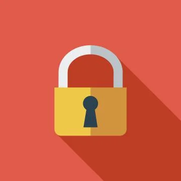 Lock single icon Stock Illustration