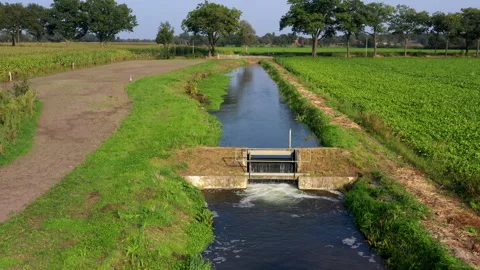 Lock small brook Netherlands 4K Stock Footage 285092924