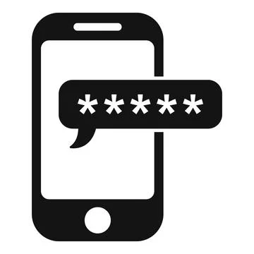 Lock smartphone icon simple vector. Password key Stock Illustration