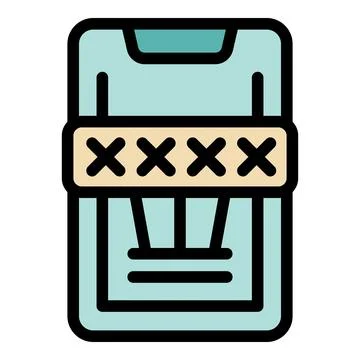 Lock smartphone icon vector flat Stock Illustration