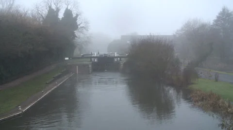 Lock by Southcote Mill Reading 2 Stock Footage 34269703