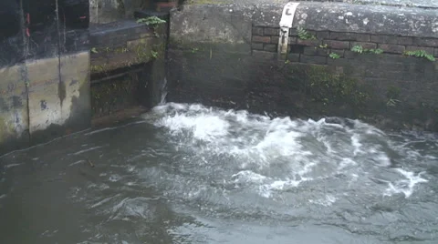 Lock by Southcote Mill Reading 4 Stock Footage 34269385