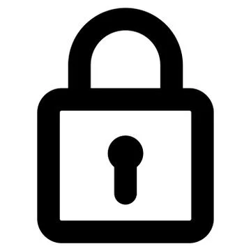 Lock Stroke Vector Icon Illustrazione stock