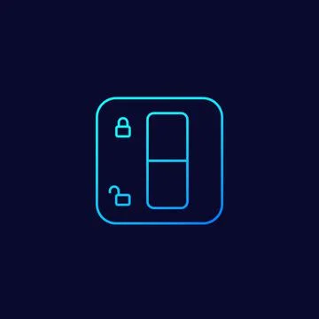 Lock switch vector linear icon Stock Illustration