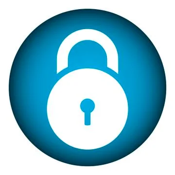 Lock symbol button Stock Illustration