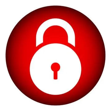 Lock symbol button Stock Illustration