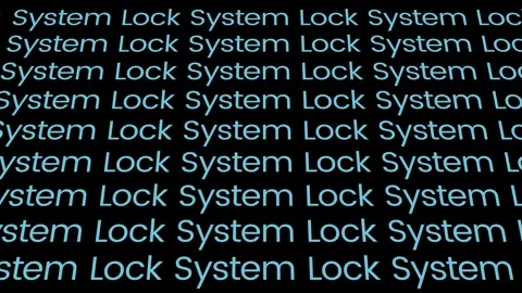 Lock system program digits on monitor screen animation Stock Footage 327023945