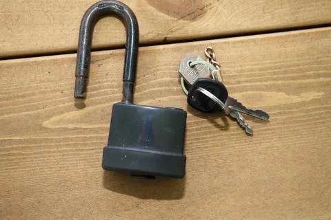 The lock on a table Foto stock