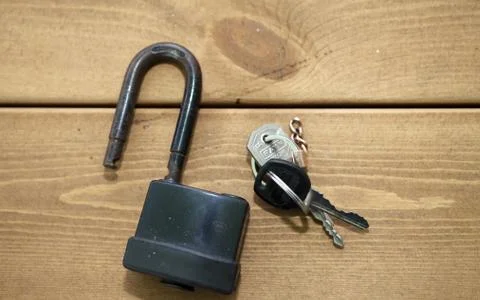 The lock on a table Stock Photos