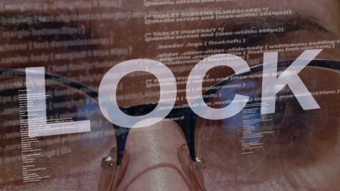 Lock text on female software developer Stock Footage 107514307