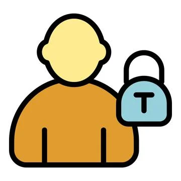 Lock theft icon vector flat Illustration