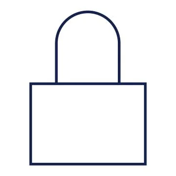 Lock Thin Line Icon, Security And Padlock, Stock Illustration