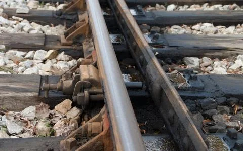 The lock on the train router Stock Photos