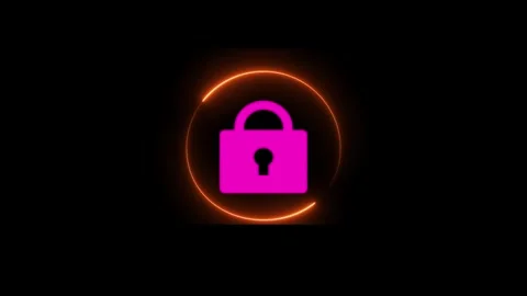 Lock to unlock, Animation video of a lock opening in black background 4k vide Stock Footage 310281681